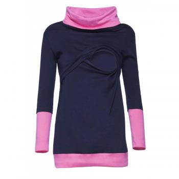 Happy Mama. Mujer Sudadera Cuello Chimenea Panel de la Lactancia Premamá. 348p
