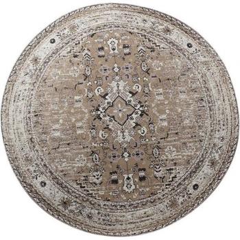 ALFOMBRA ALGODÓN - Marron Negro Blanco - 200cm X 200cm - 8kg