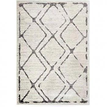 Tapis Crème et gris 160x230 cm PP