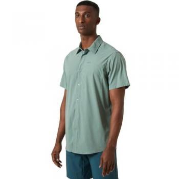 Helly Hansen Tofino Solen Men's Short Sleeve Shirt Green Cactus L