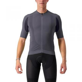 Maillot Castelli Superleggera 3 Manga Corta Gris Oscuro XL