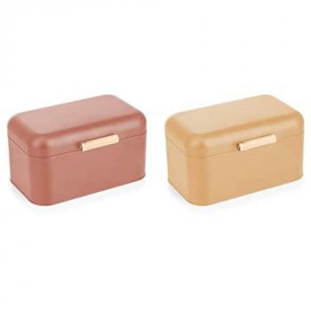 Panera DKD Home Decor 30,50 x 20,7 x 15 cm Metal Terracota Amarillo Vintage (2 Unidades)