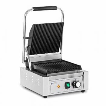 Parrilla de Contacto Eléctrica 1800 W Ondulada 50-300 °C 23x22 cm