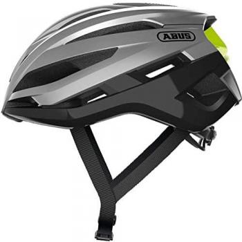 Casco Abus StormChaser ligero y cómodo para ciclismo deportivo profesional - Plata, talla S (51-55 cm)