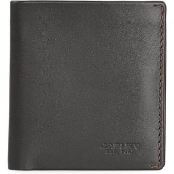 Cartera de hombre Lyon de piel con bloqueo Rfid en color marrón oscuro