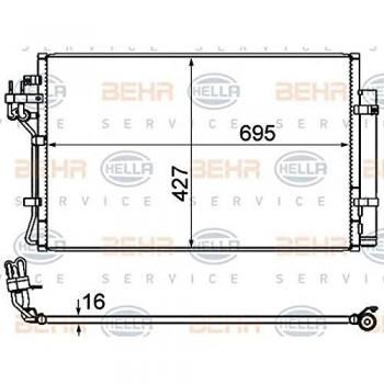 BEHR HELLA SERVICE 8FC 351 344-644 Condensador, aire acondicionado