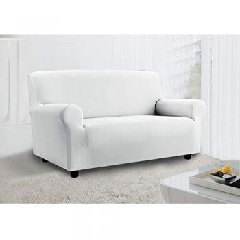 Sogni e capricci Funda para sofà Vanity 100% Suave algodòn, blanco, 1 Place