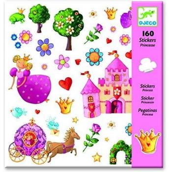 Djeco Princess Marguerite Stickers - 160 Kids' Decorative Stickers for Ages 4+