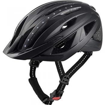 Alpina Haga LED Casco de Ciclismo, Unisex-Adult, Black Matt, 51-56