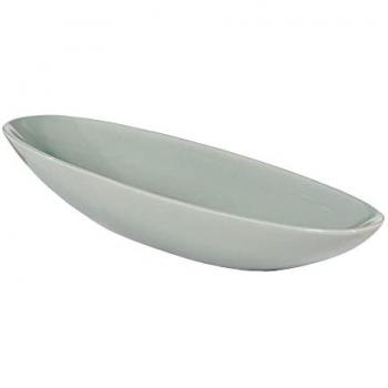 Centro de Mesa Ovalado Cerámica Azul Claro 39,5 x 10,5 x 5 cm