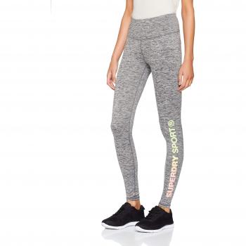 Superdry SD Sport Essential, Mallas de Entrenamiento para Mujer, Gris