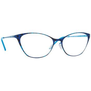 Italia Independent II 5215 IBR.027 Women’s Eyeglasses Blue Size 53 - Frame Only, Blue Light Block Available