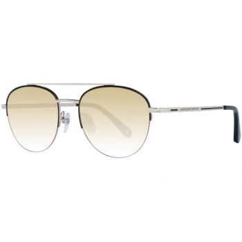Benetton Men's Sunglasses Model BE 7028, Matte Black and Gold, Size 50mm