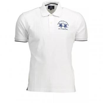 La Martina Elegant Short-Sleeved White Polo for Men - L
