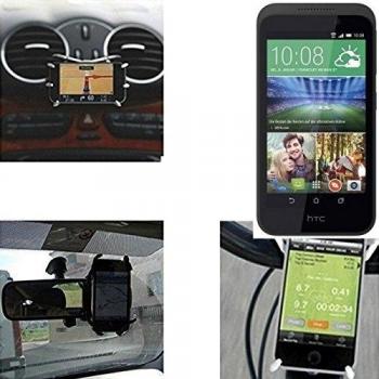 soporte para coche y para mesa etc. para HTC Desire 320, negro araña. montaje de la salida aire, espejo retrovisor, bicicletas, etc. Trípode - K-S-Trade