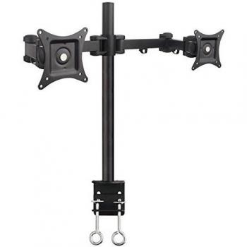 Soporte de mesa para monitor en negro para tres monitores extensible de 10 cm a 73,5cm inclinable 180° girable 180° para Dell 24 U2414H