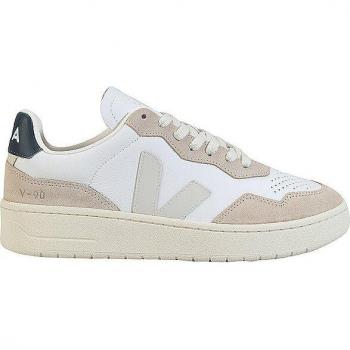 Veja Female V-90 Leather Sneakers - White - Size 10 US