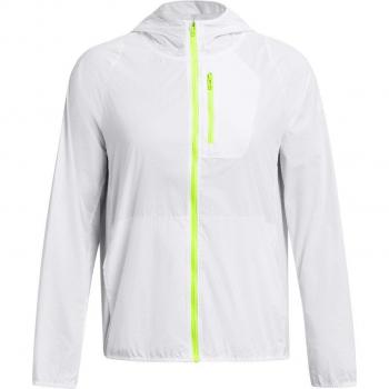 Under Armour Women's Launch Lightweight Running Jacket - White/High Vis Yellow