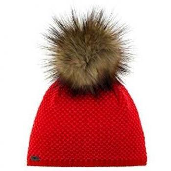 Eisbär Sanja Lux Mü - Gorro para Mujer, Mujer, Gorro, 30678, Rojo y marrón, Talla única