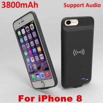 Funda de Cargador Inalámbrico Qi con Batería para iPhone 6, 6s, 7, 8 Plus
