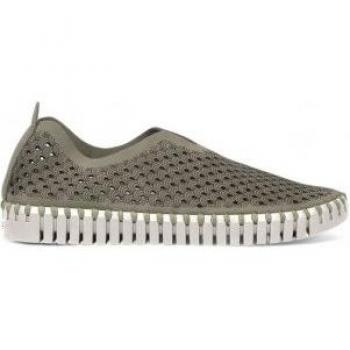 Zapatillas Ilse Tulip Verde Mujer Ecológicas y Antideslizantes de Estilo Slip On