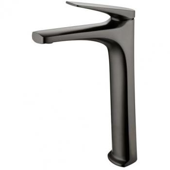 Grifo Monomando Alto para Lavabo de Latón - Grifería Alta Color Negro Gun Metal
