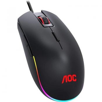 AOC GM500 Ratón Gaming Ambidextro Óptico 5000 DPI Negro