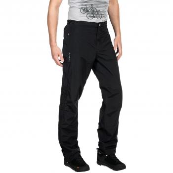 VAUDE - Pantalones para Hombre Yaras Rain Zip Pants II, Primavera/Verano, Hombre, Color Negro, tamaño Large
