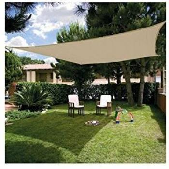 Quality ferreteria plus M292827 - Toldo vela sombreo cuadrado impermeable 3.6 x 3.6 m marron