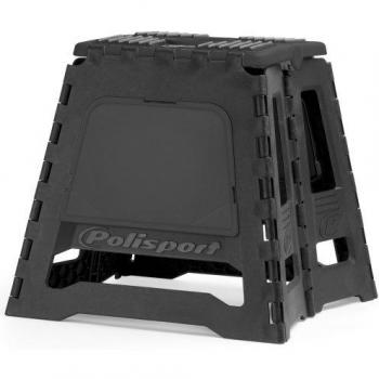 Polisport Caballete Plegable Tipo Taburete Negro con elevador fijo para motocicleta