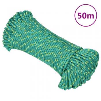 Cuerda de barco polipropileno 5 mm 50 m color Amarillo, Azul, Blanco y azul, Verde