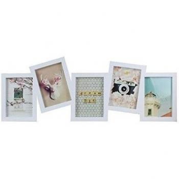 PORTAFOTOS MULTIPLE PLASTICO BLANCO 13x18