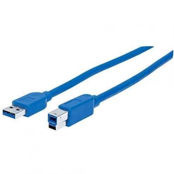Cable USB 3.0 SuperSpeed Tipo A a Tipo B - 0,5 m Azul