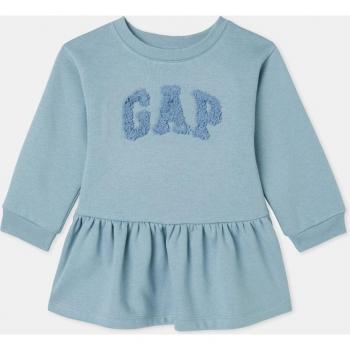 Gap - Vestido de niña con logo delantero y manga larga