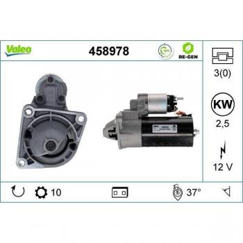 Motor de arranque VALEO 458978 con alta potencia y durabilidad