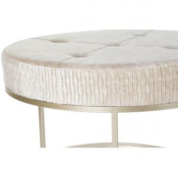 Reposapiés set 2 poliéster metal 80x80x53 beige