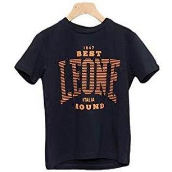 Leone - Plain Best Round Camiseta de Manga Corta para niños - Azul Marino