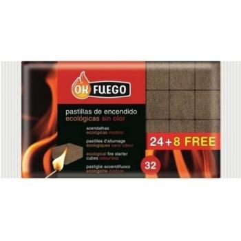 Ok Fuego Pastillas de Encendido ecológicas 24 + 8 ud
