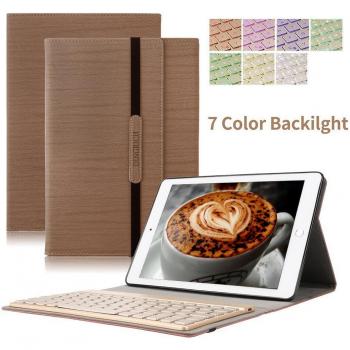 Dingrich Samsung Galaxy Tab 10,1 caja para teclado, Premium Slim Galaxy Tab A de 10,1 pulgadas, Carcasa de Piel Sintética, Funda con función atril de despertador automático, caja protectora de teclado inalámbrico Bluetooth de aluminio con iluminación