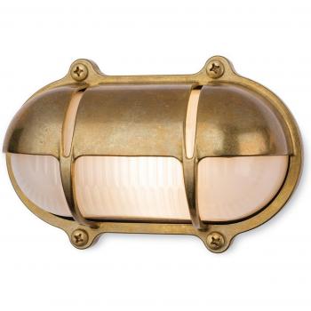 Aplique de jardín Nautic de latón macizo IP64, 1 bombilla E27, 10,5 cm
