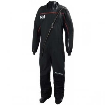 Helly Hansen JR Drysuit - Traje completo para niños, color negro, talla 140/10