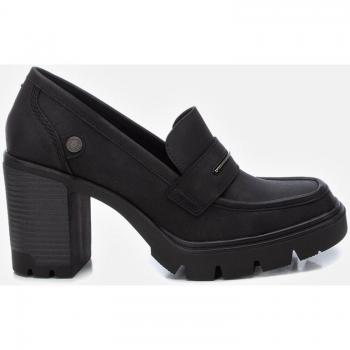 Mocasines de mujer Refresh 172389 negros con tacón alto y suela flexible