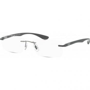 Ray-Ban RX8724 1218 Unisex Titanium Metal Transparent Squared Prescription Glasses
