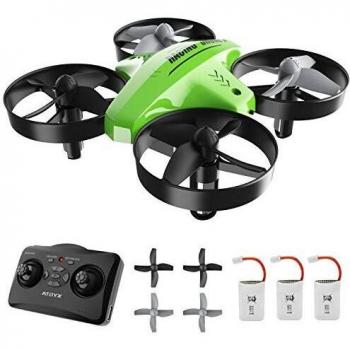 ATOYX Mini Drone para Niños, RC Helicopter Quadcopter AT-66C, 3D Flips, Modo sin Cabeza, Estabilización de Altitud, 3 Velocidades,3 Baterías, Regalo para Niños y Principiantes