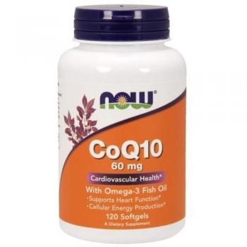 Now Foods CoQ10 60 mg with Omega 3 Fish Oils Softgels - 120 Count
