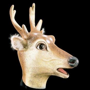 Carnaval Juguetes 1088 - ciervos máscara, látex, marrón