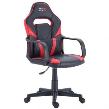 Silla Gaming Xtr X10 de Oficina en Símil Piel Negro/Rojo, 101 cm Alto, 57 cm Ancho, 60 cm Largo