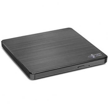 Hitachi-LG GP60 External DVD Drive, Slim Portable DVD Burner/Writer/Player for Laptop, with TV Connectivity, Windows and Mac OS Compatible, USB 2.0, 8x Read/Write Speed - Black