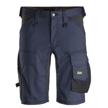 Pantalones cortos elásticos AllroundWork Snickers Workwear Azul Marino-Negro talla 46