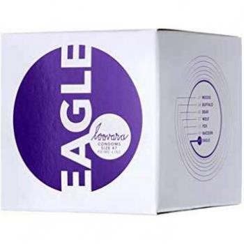 Loovara 12 Condones Individuales – Condones de Tamaño 47 – Talla Eagle – Condón Delgado Hecho con Caucho Justo – más Diversión y Sensación Durante el Sexo – Paquete de 12 Condones Veganos